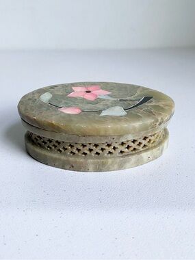 Vintage Stone Trinket Box